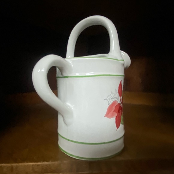 Block Bernarda Poinsettia Ceramic Water Can - Picture 5 of 10